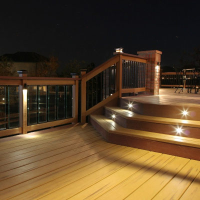 Wooden step lights